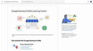 A screenshot of the google business profile learning center.