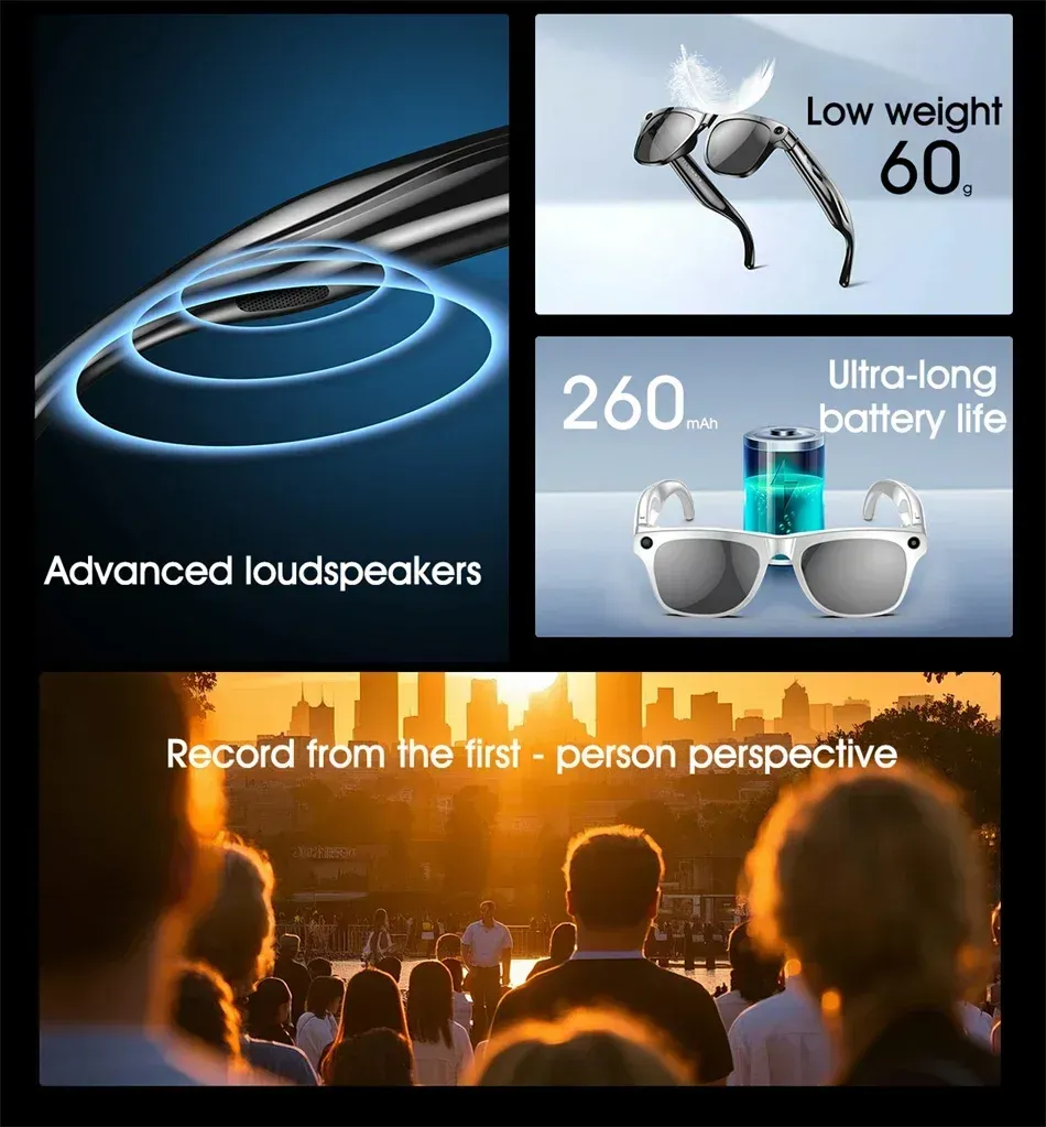 A collage of advertisements for a product called advanced loudspeakers