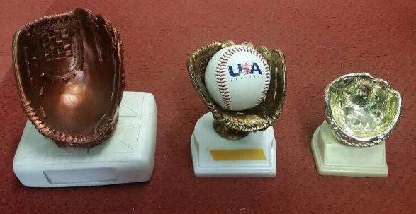 Custom Trophies — Baseball And Gloves Trophies in Jacksonville, NC