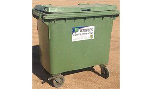 wardles garbage contractors green colour garbage container