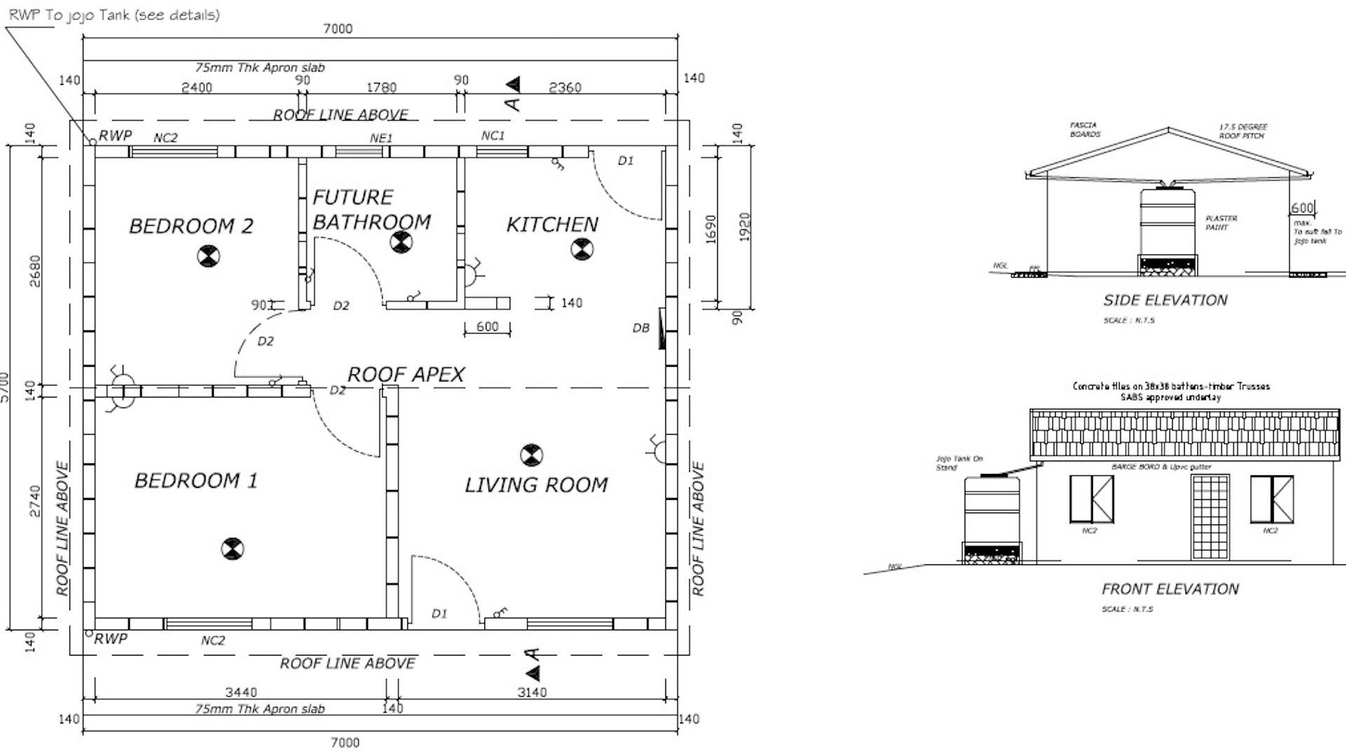 A black and white floor plan of a house