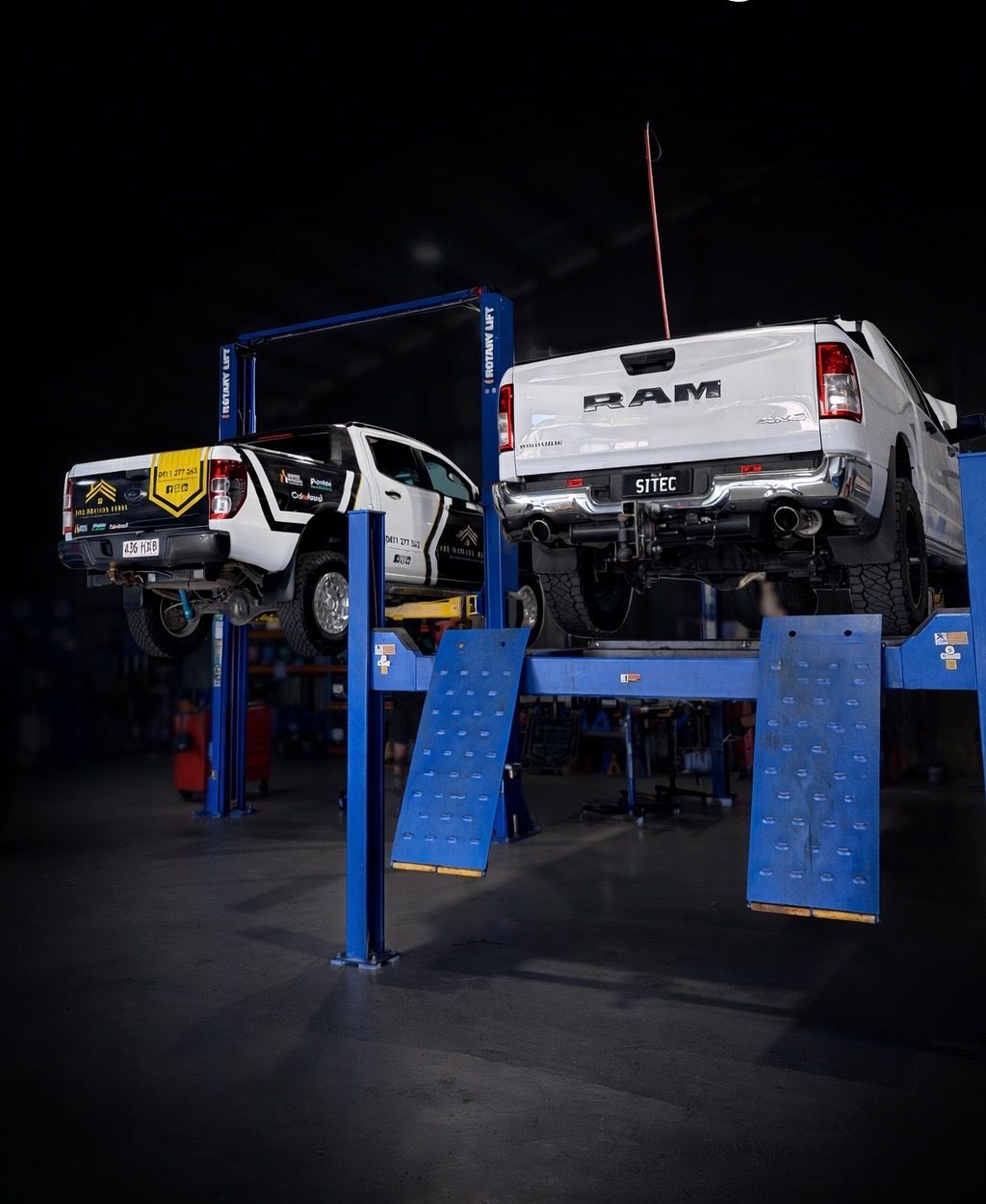 Classic Car On Hoist — AEQ - Auto Electrics QLD in Woombye, QLD