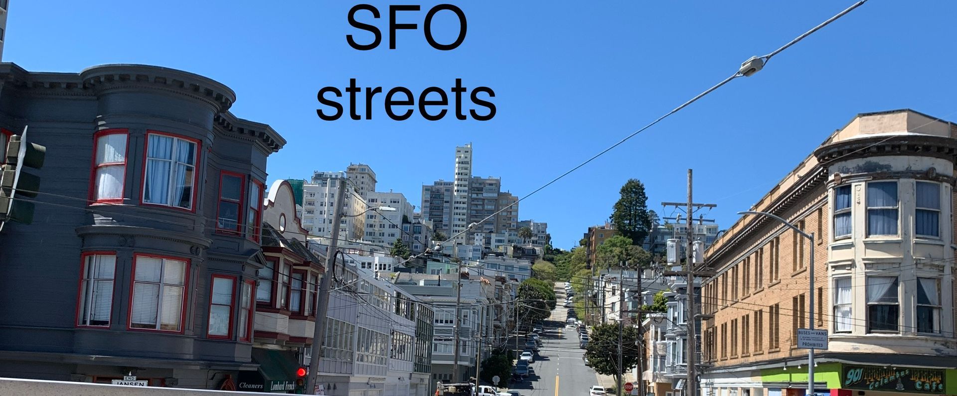 A picture of a city street with the words sfo streets above it