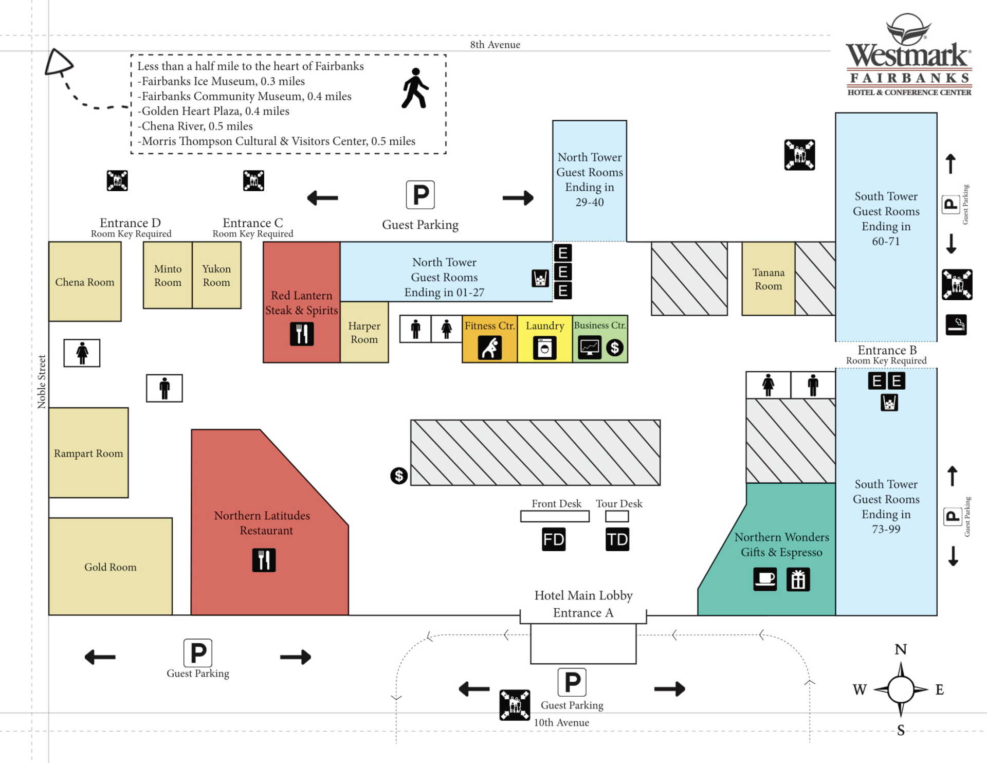 Westmark Fairbanks Property Map