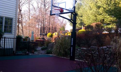 Basketball hoop installation