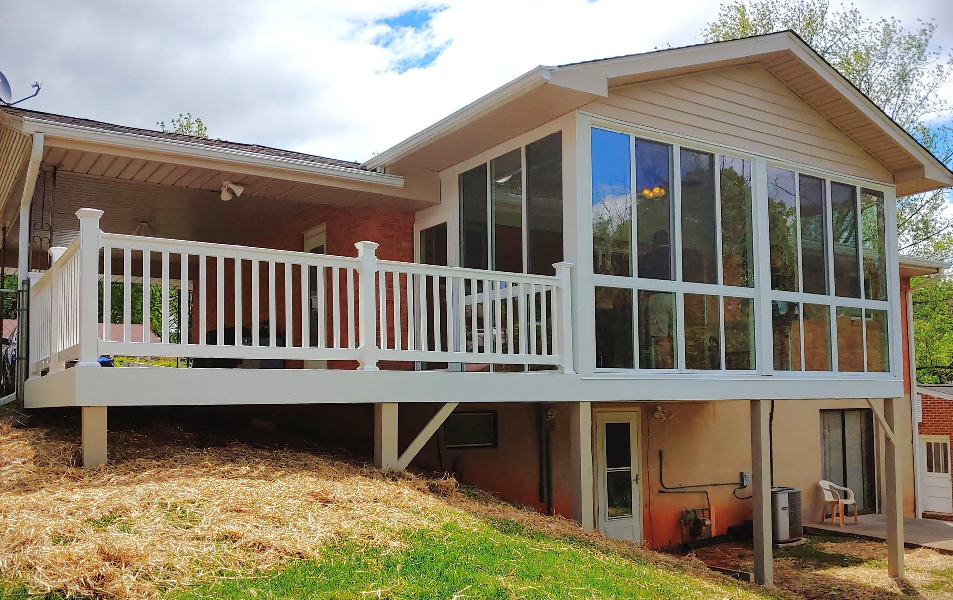Porch And A White Deck — Glade Hill, VA — Southern VA Construction