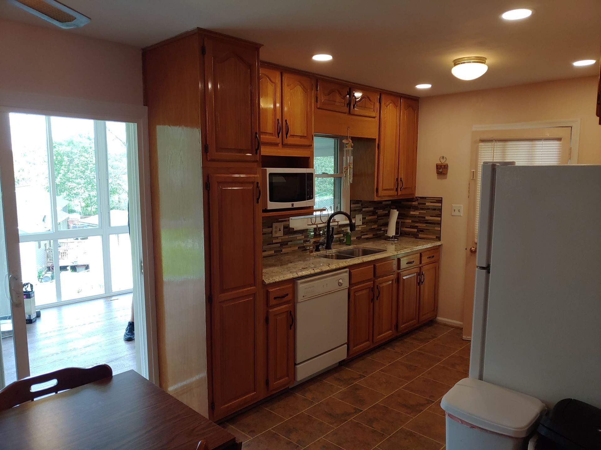 Wooden Cabinets And A White Refrigerator — Glade Hill, VA — Southern VA Construction