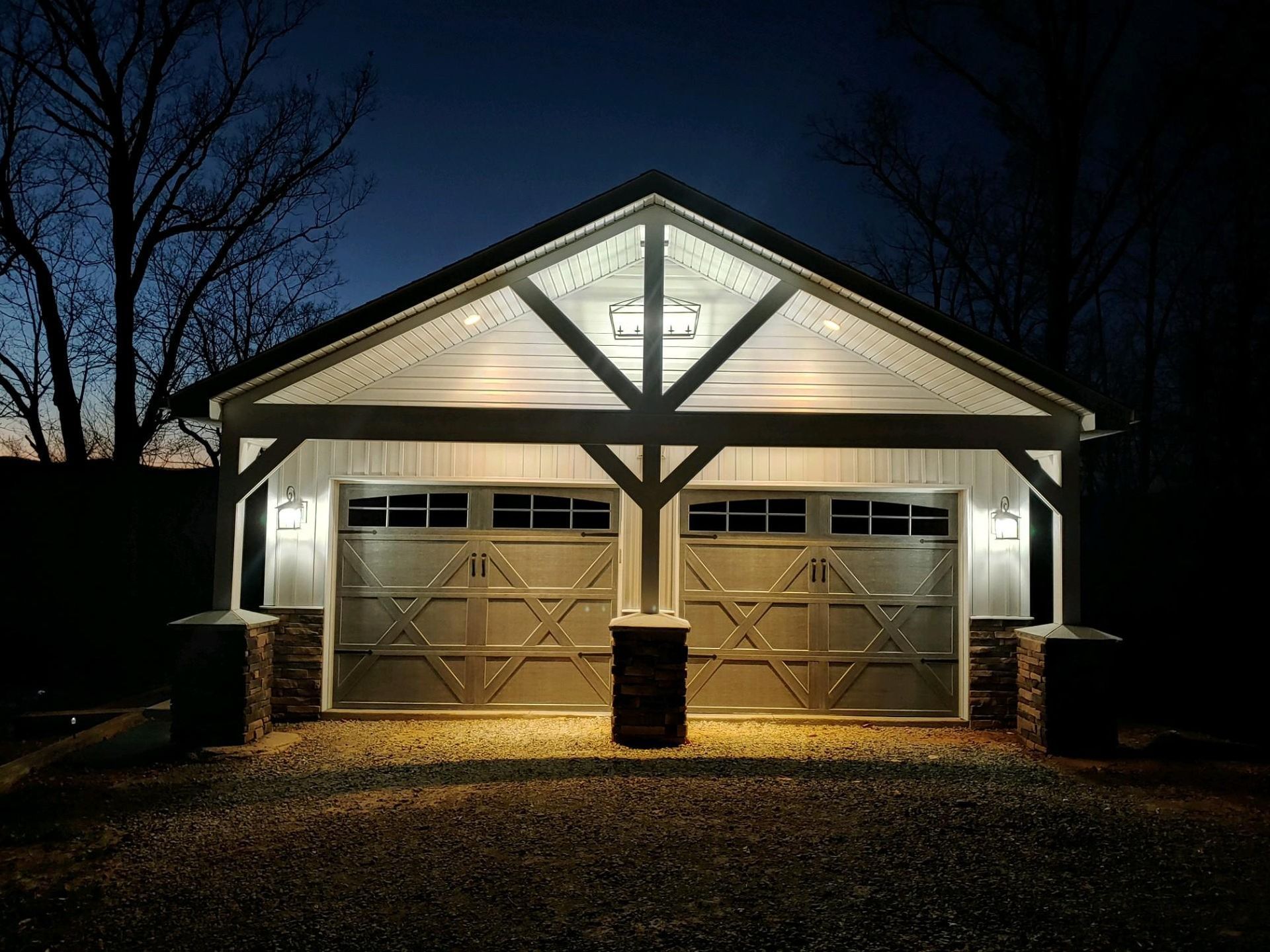 A Garage And Has A Stone Pillar — Glade Hill, VA — Southern VA Construction