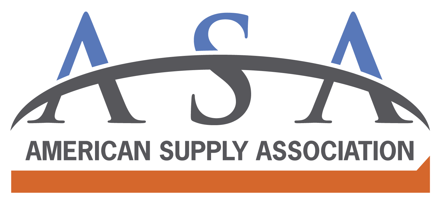 A logo for the american supply association is shown on a white background.