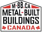 The logo for m-bb.ca, metal-built buildings canada, metalbuilt.ca