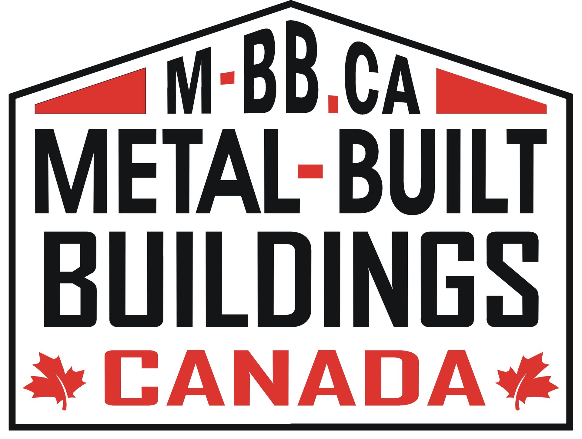 The logo for m-bb.ca, metal-built buildings canada, metalbuilt.ca