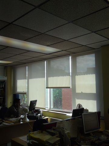 Blinds partially open