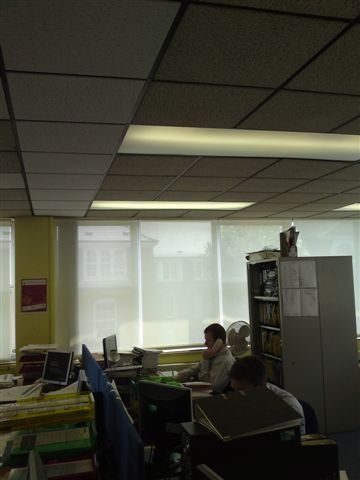 fully closed office blinds