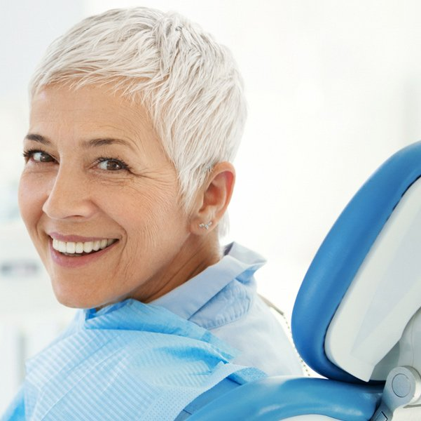woman in dentist chair