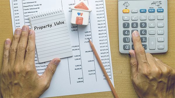 Person calculating finances