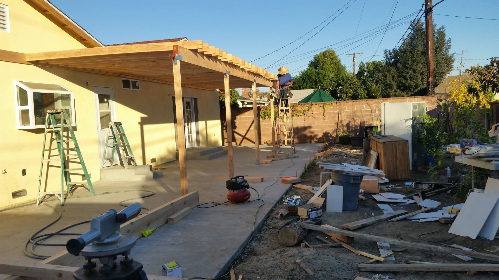 Nelson Construction services new patio