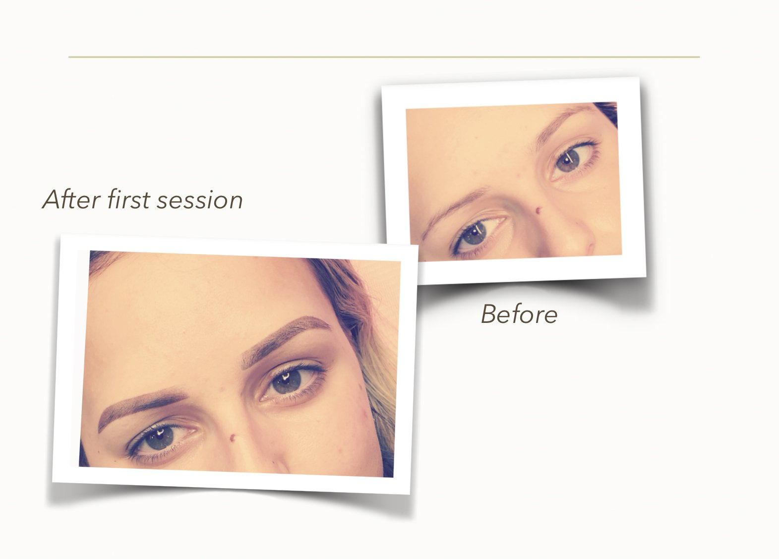 eyebrow tatoo before and after