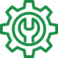 Green gear with wrench inside. | Golden Gear Automotive