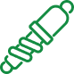 Green outline of a car shock absorber. | Golden Gear Automotive