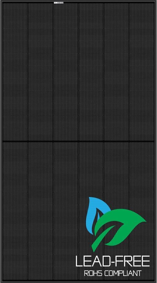 Black solar panel with 