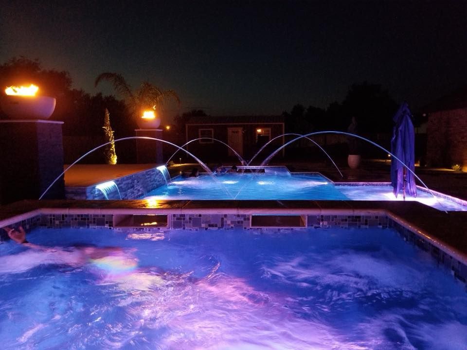 Beautiful Pool Lights — Agua Dulce, TX — Paradise Pools