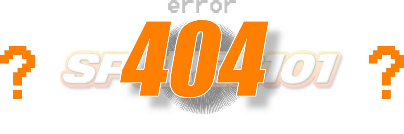 A white background with orange text that says error 404 101
