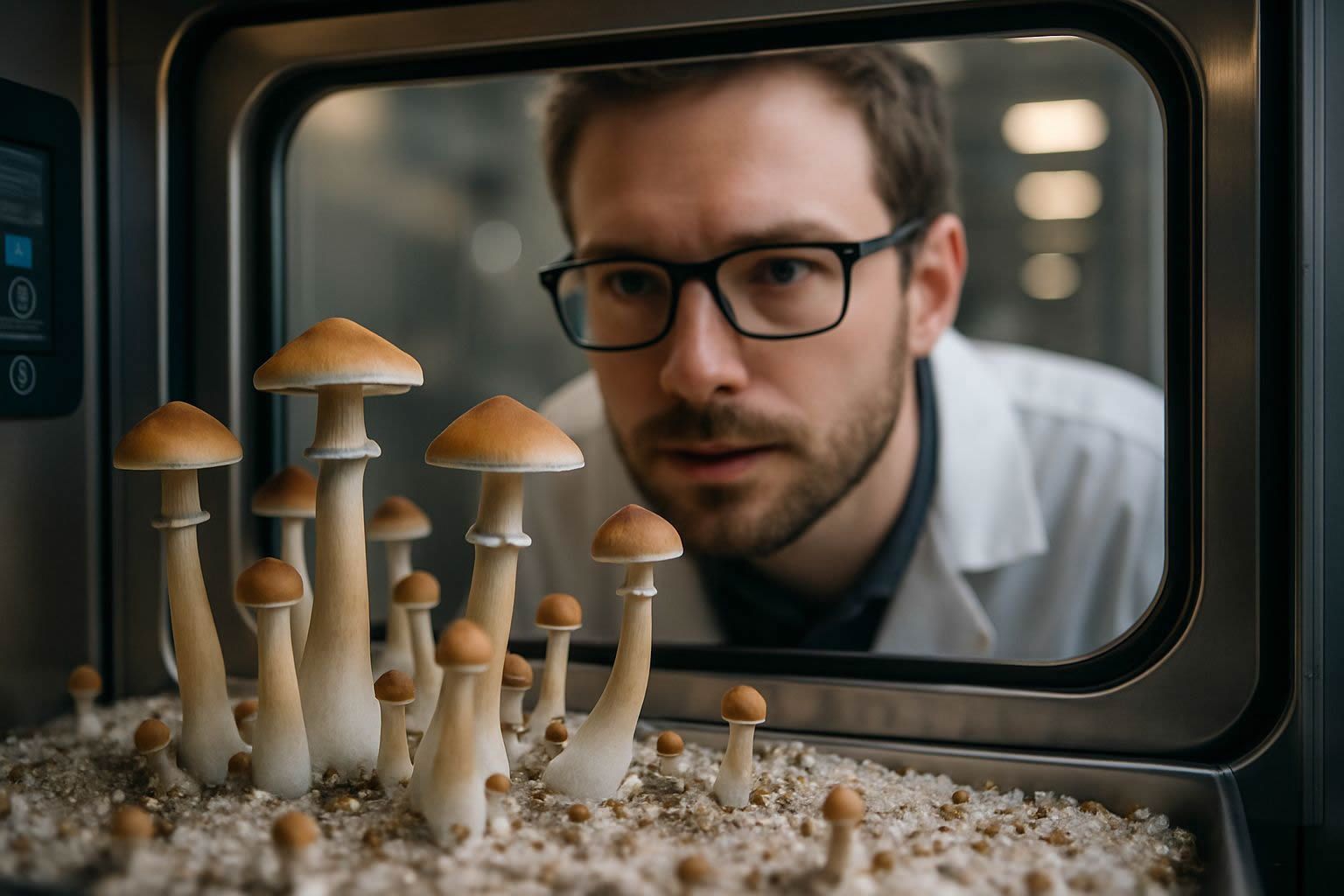 Mushrooms looking at you looking at them.