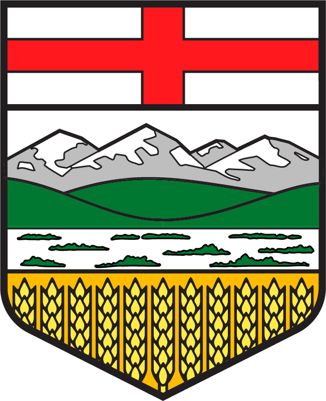 The coat of arms of the province of alberta