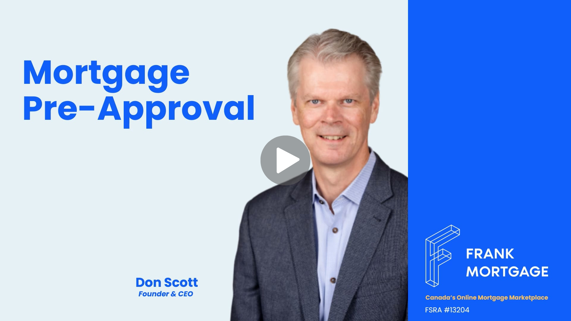 A man in a suit is talking about mortgage pre-approval.