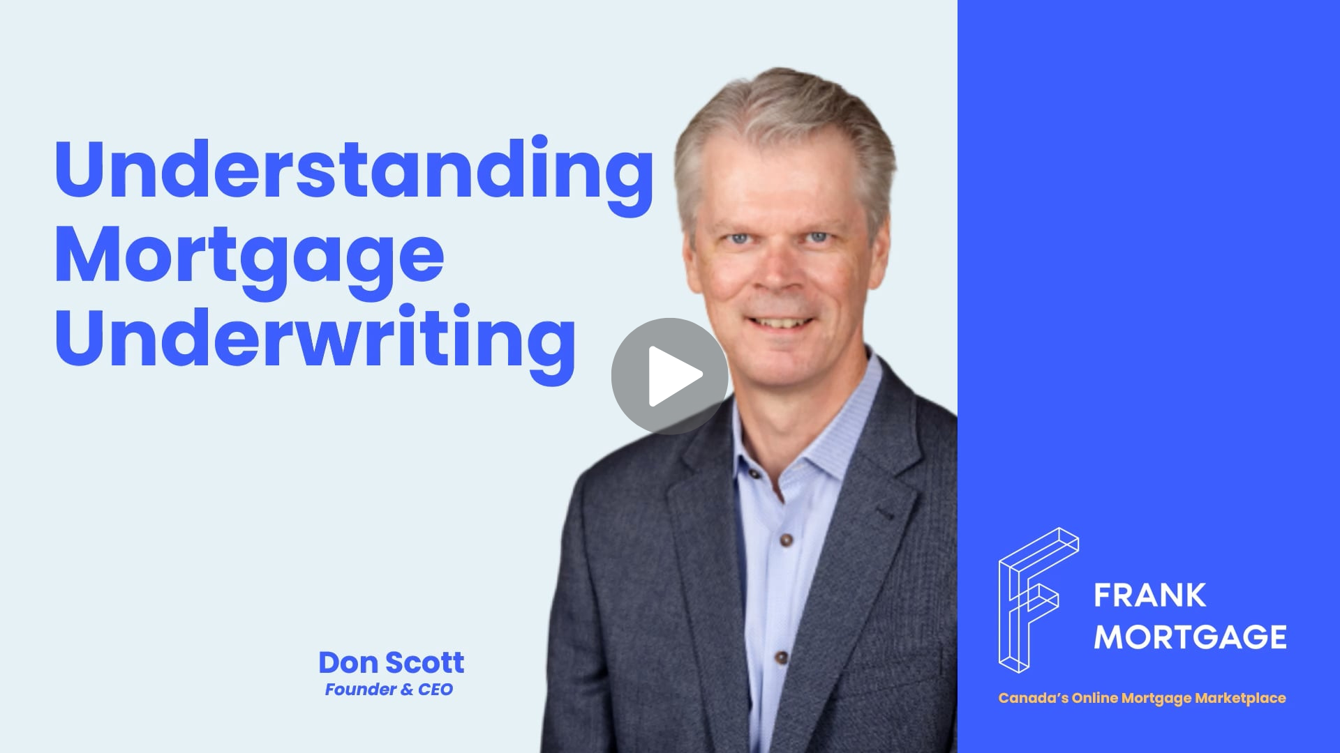 A man in a suit is standing in front of a blue background.