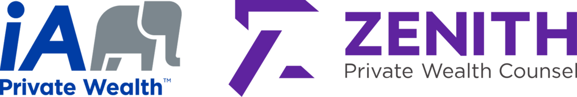 A logo for zenith private wealth counsel