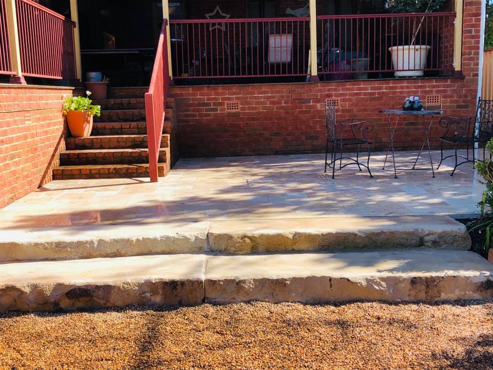 Large Stone Steps — Landscaping Services in Dubbo, NSW