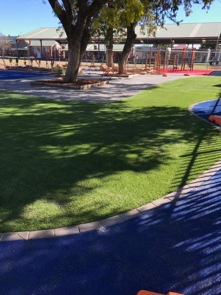 Synthetic Grass Used At School — Landscaping Services in Dubbo, NSW