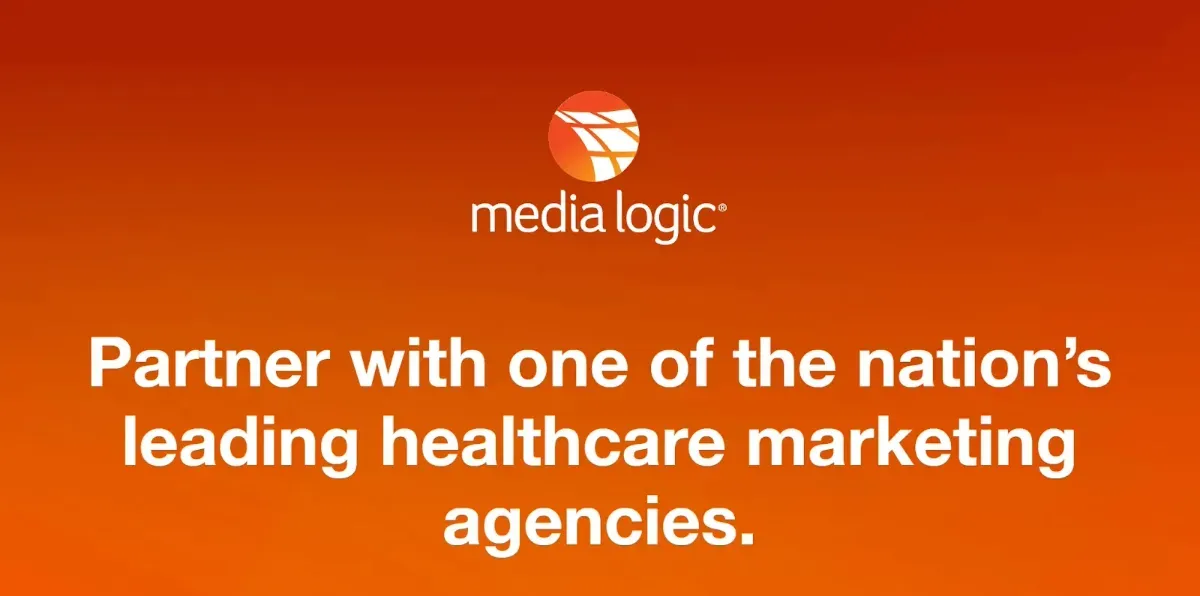 Website home page with copy on a bright orange background