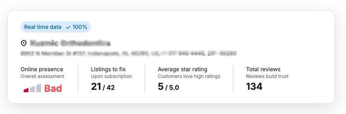 A blurred image of a website that says small bad on it.