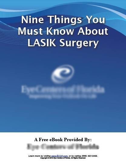 A book titled nine things you must know about lasik surgery