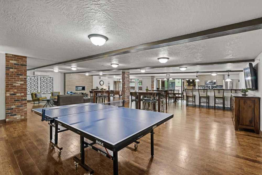 Clubhouse featuring a ping pong table at Copperline at Point Ruston in Tacoma, WA.