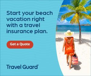 A logo for travel guard charts is shown on a white background.