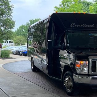 Airport Transportation — Charter Bus On Stop in Columbus, OH