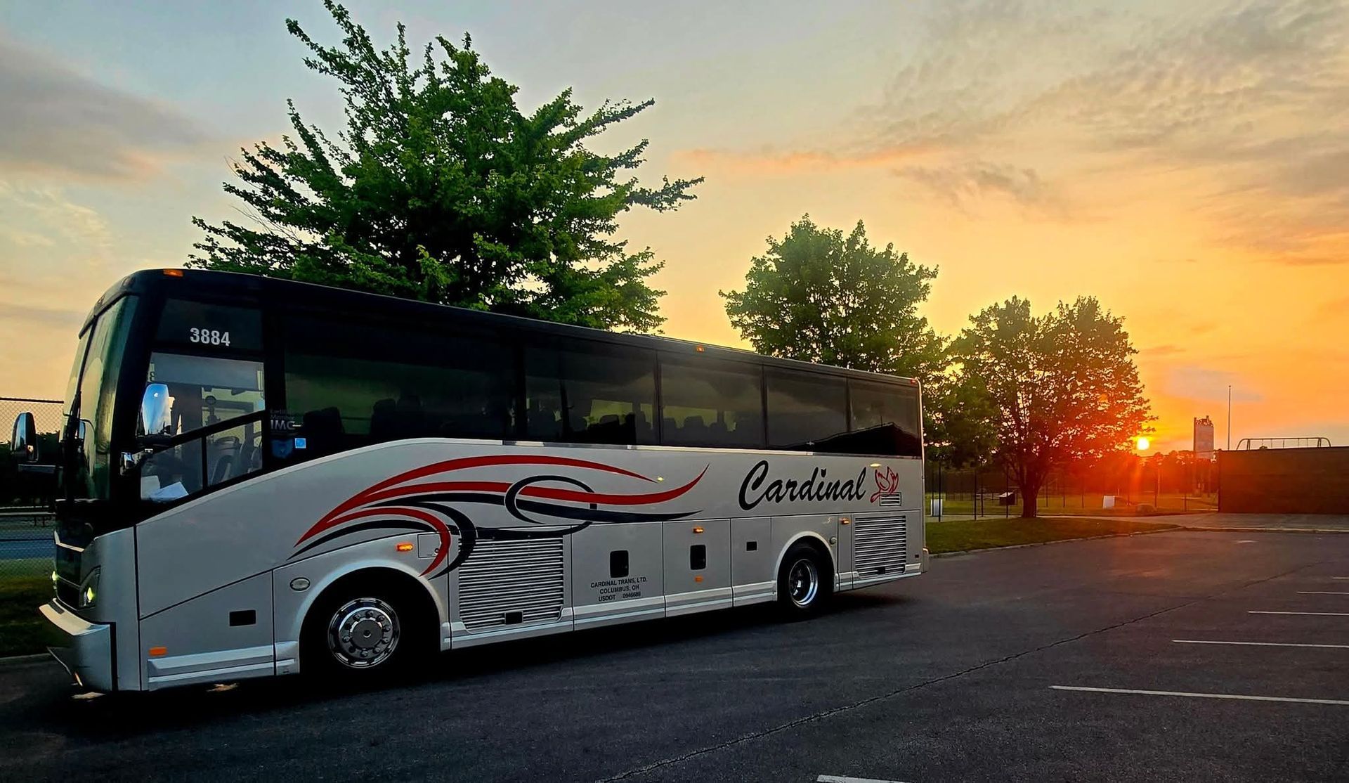 White Tourist bus on road.