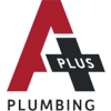 Red "A" with a black "plus" sign and "PLUS" text. "PLUMBING" text below.