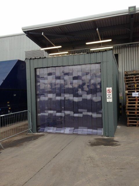 pvc curtains on an industrial site