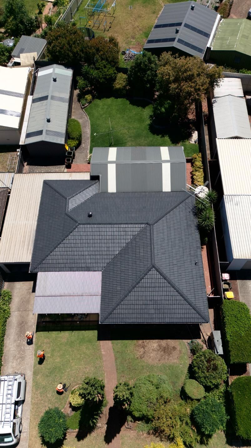 A roof undergoing an inspection in Adelaide