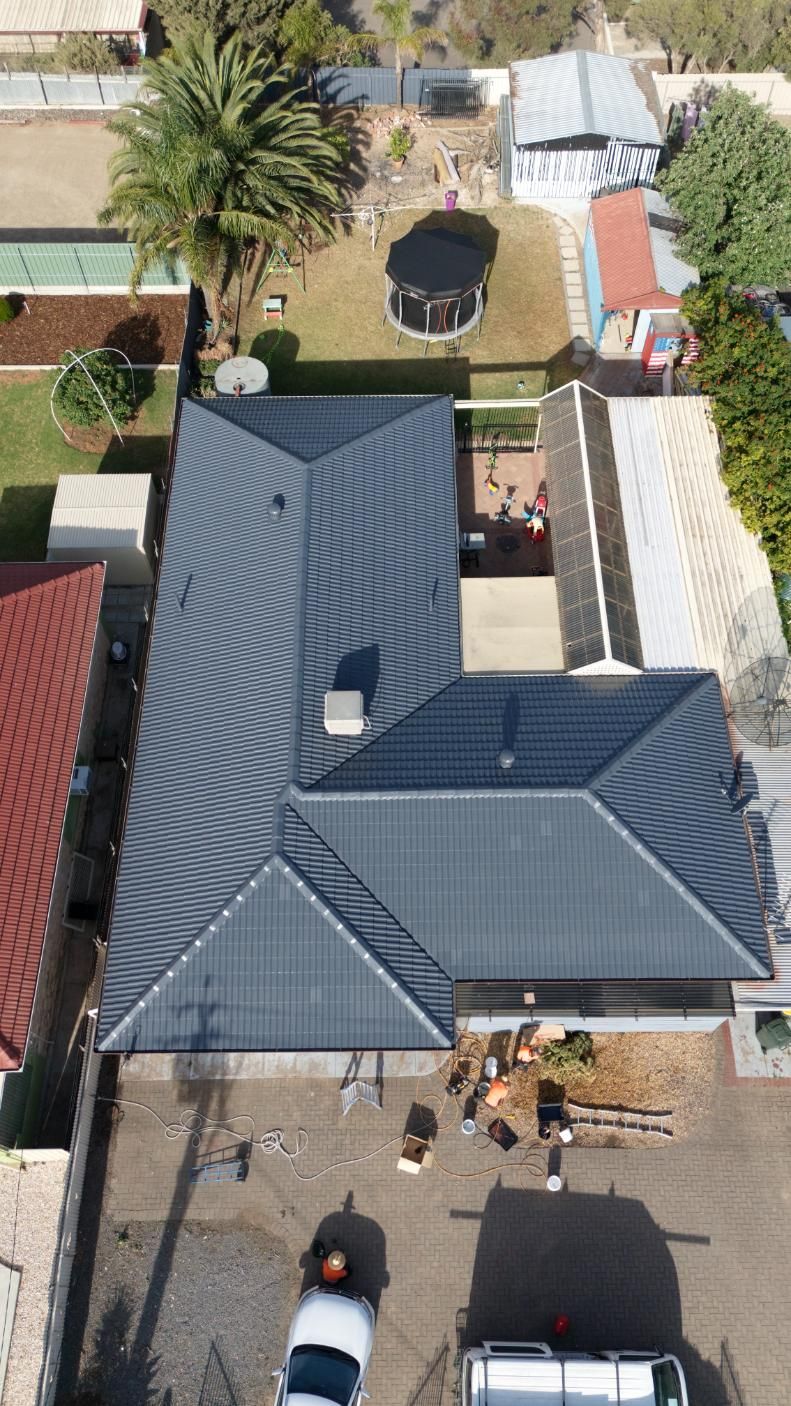 A roof after being repointed in Adelaide
