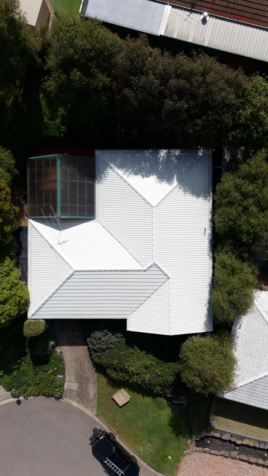 A roof painted in Adelaide