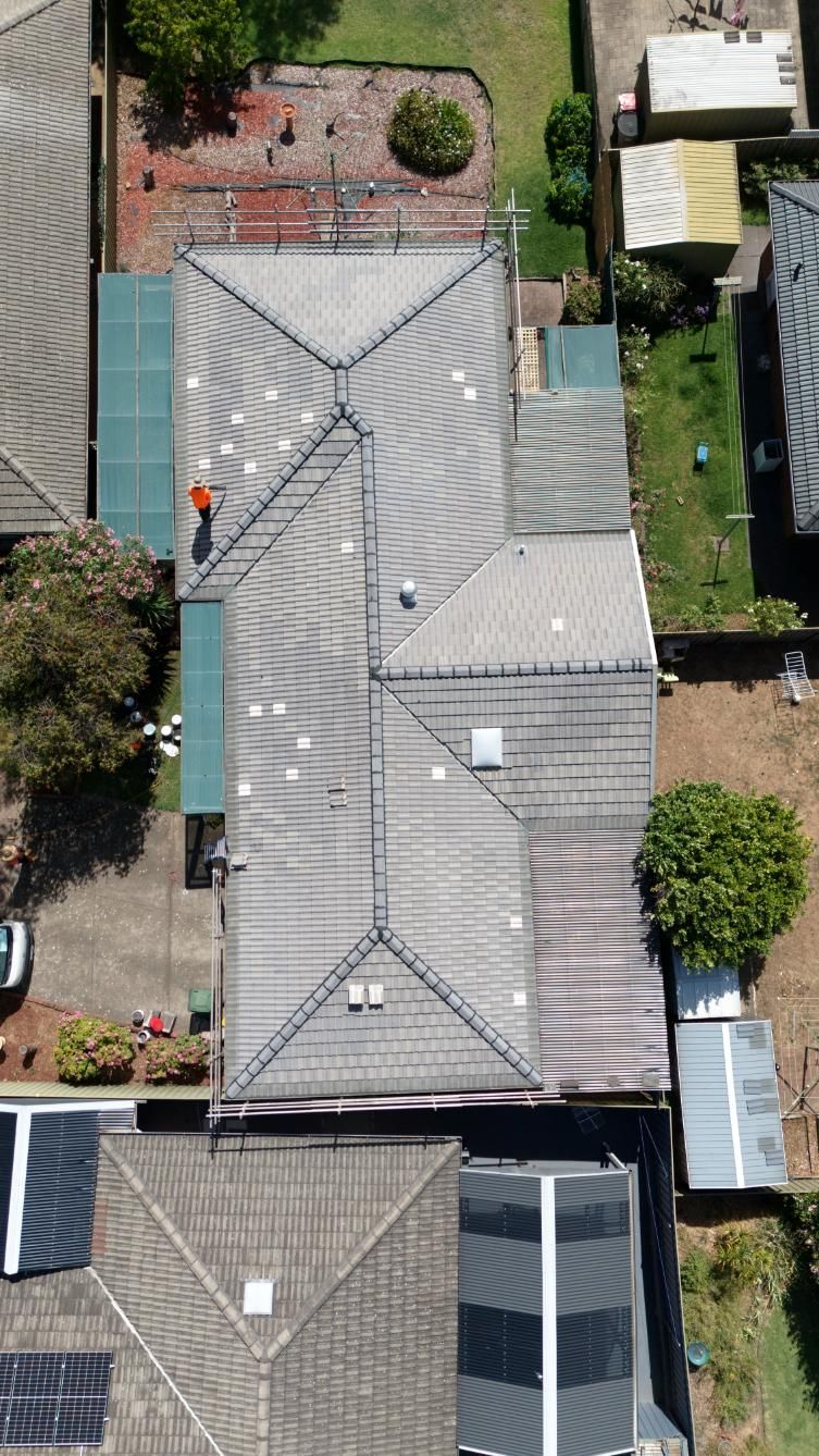 A roof being repaired in Adelaide