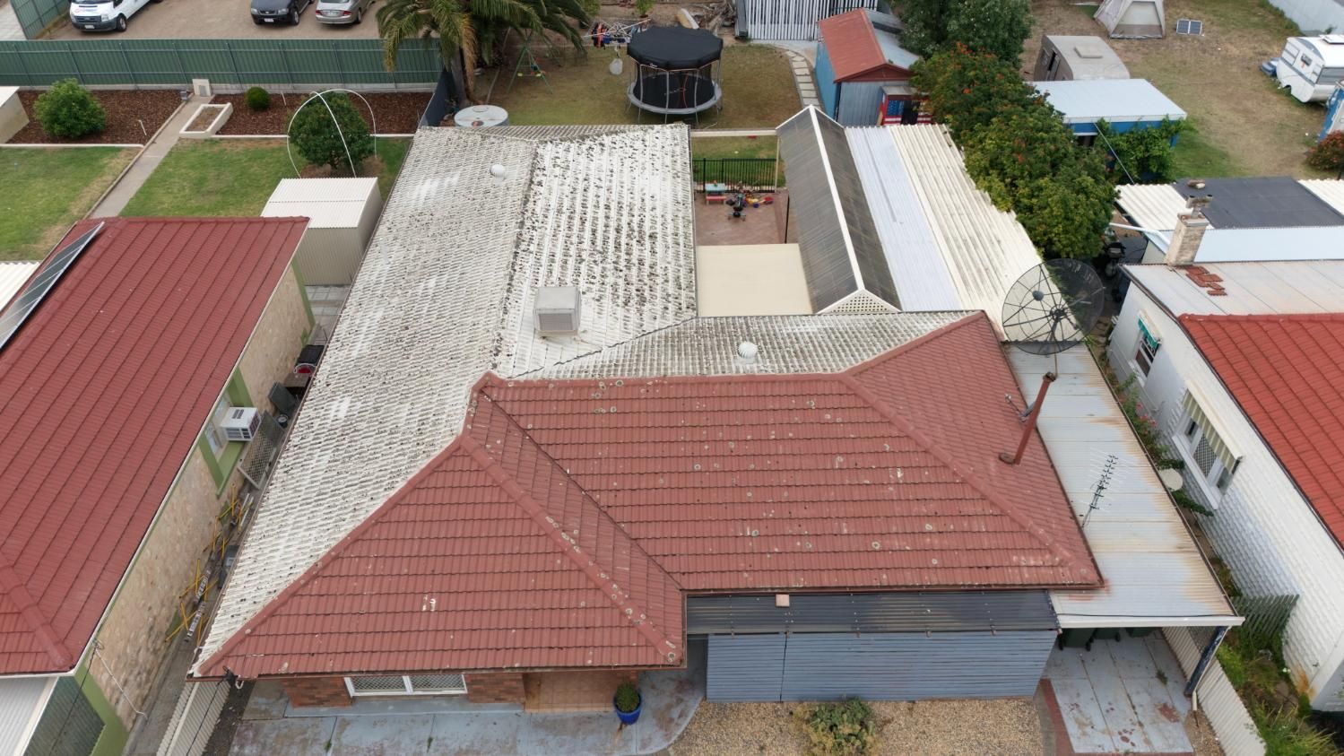 Before an adelaide roof restoration