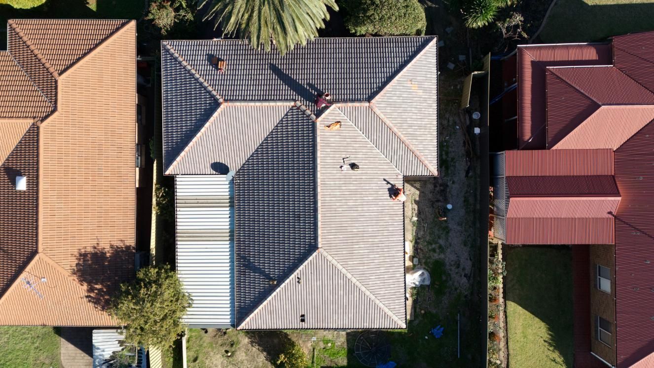 After roof painting in Adela