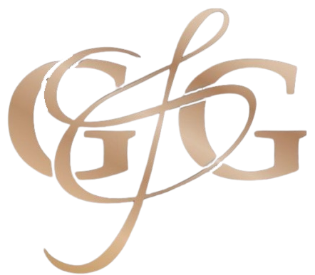 Monogramma color oro con le lettere intrecciate 