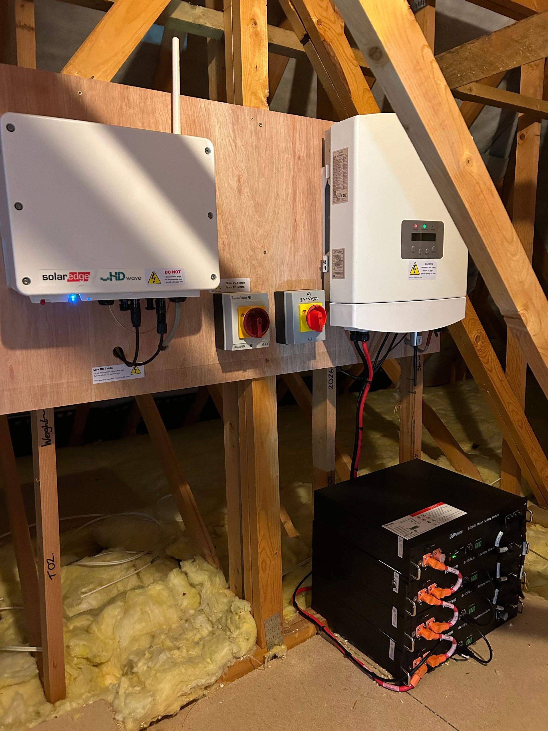 solar panel + battery storage